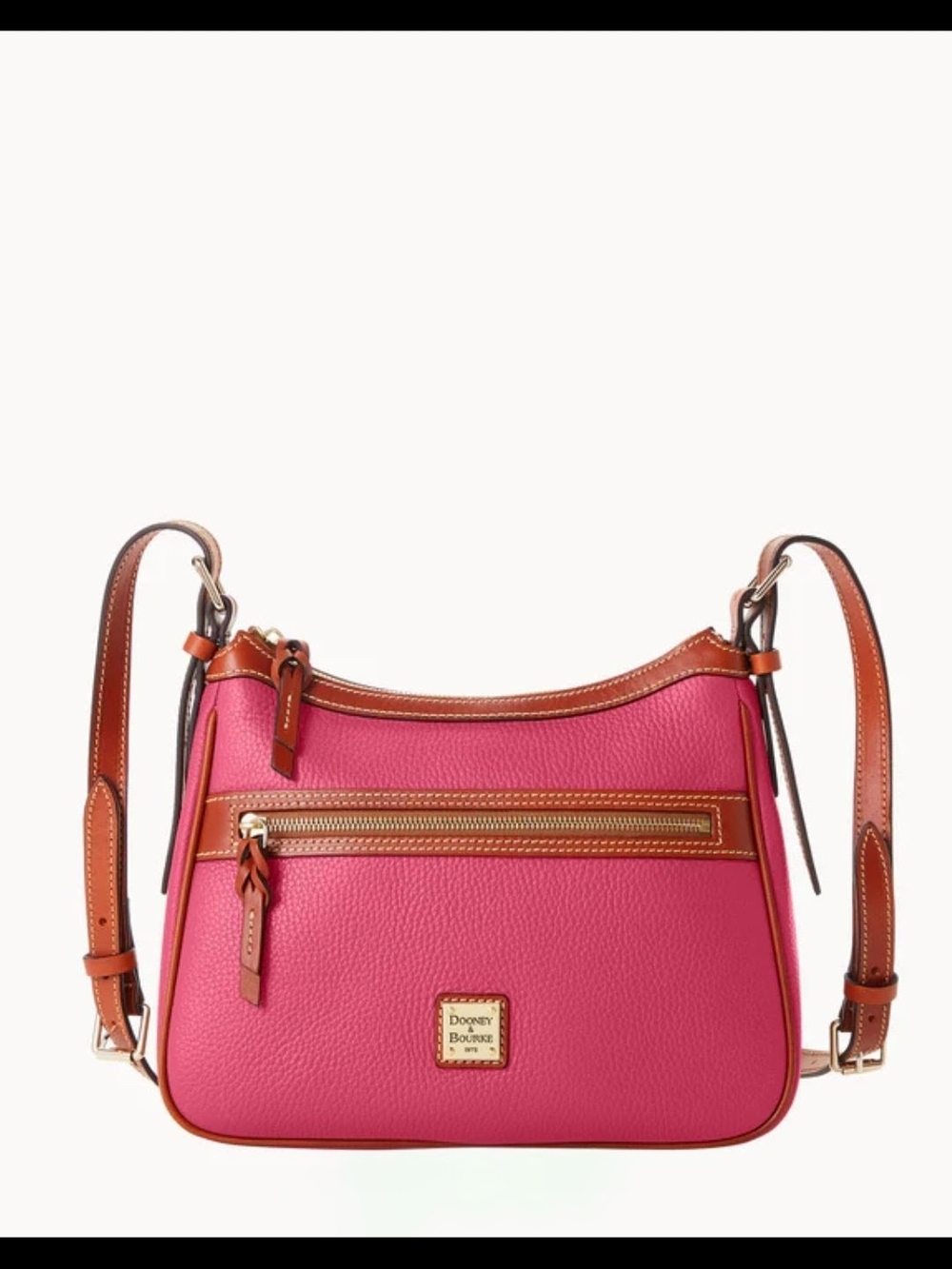 NWT! Dooney & Bourke Pebble Grain Presley Crossbody in HOT PINK